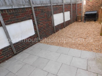 Easily maintained courtyard space with BBQ